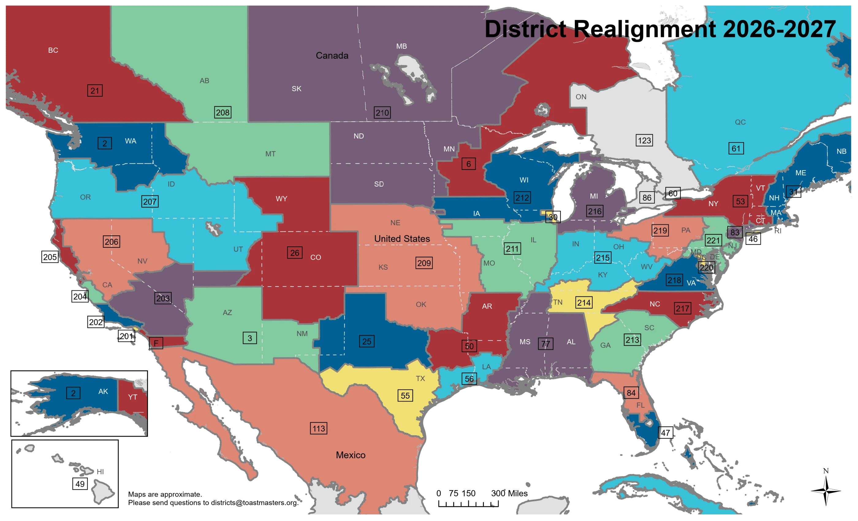 2026-2027 District Realignment Map - United States