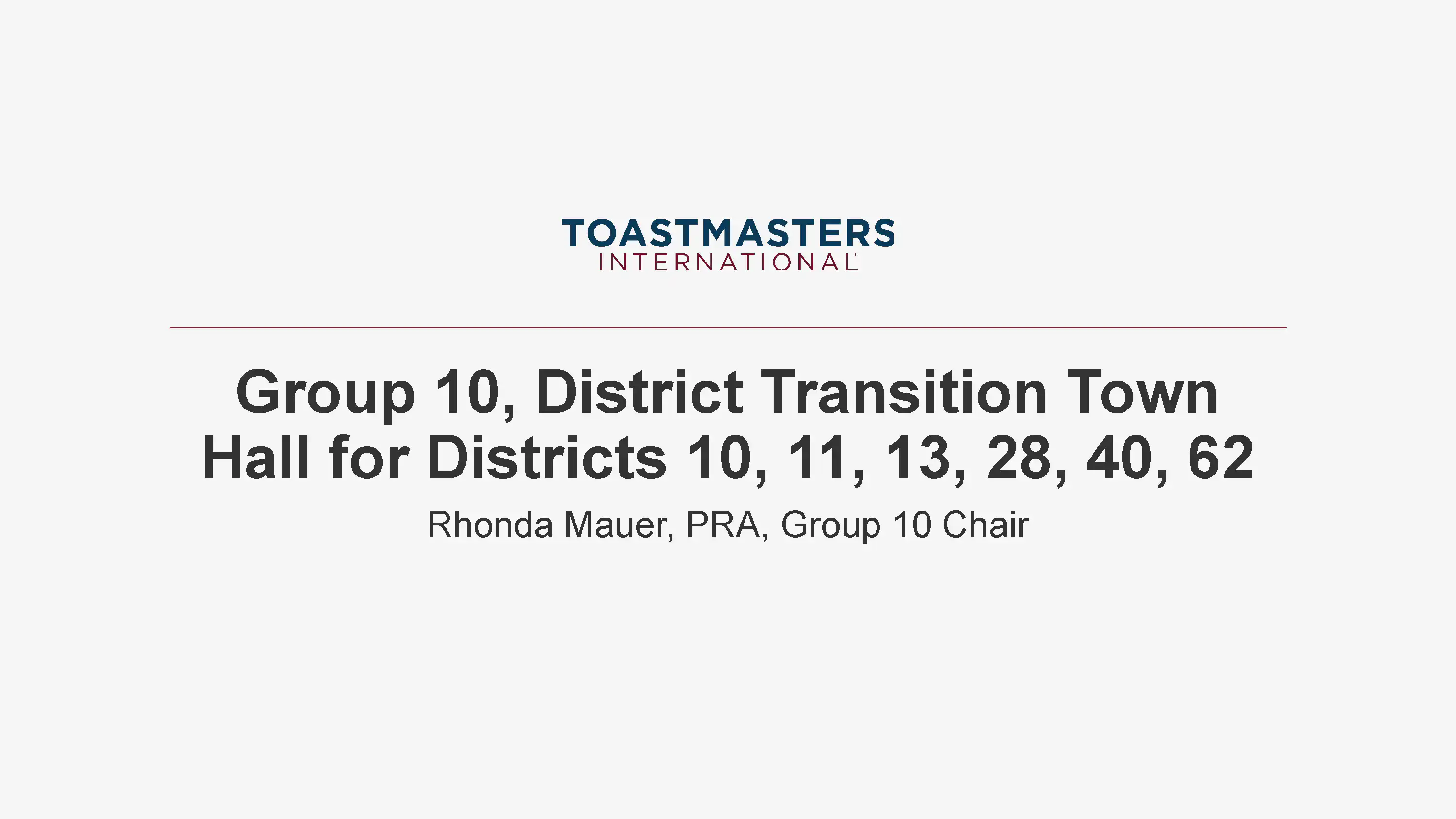 District Transition Town Hall