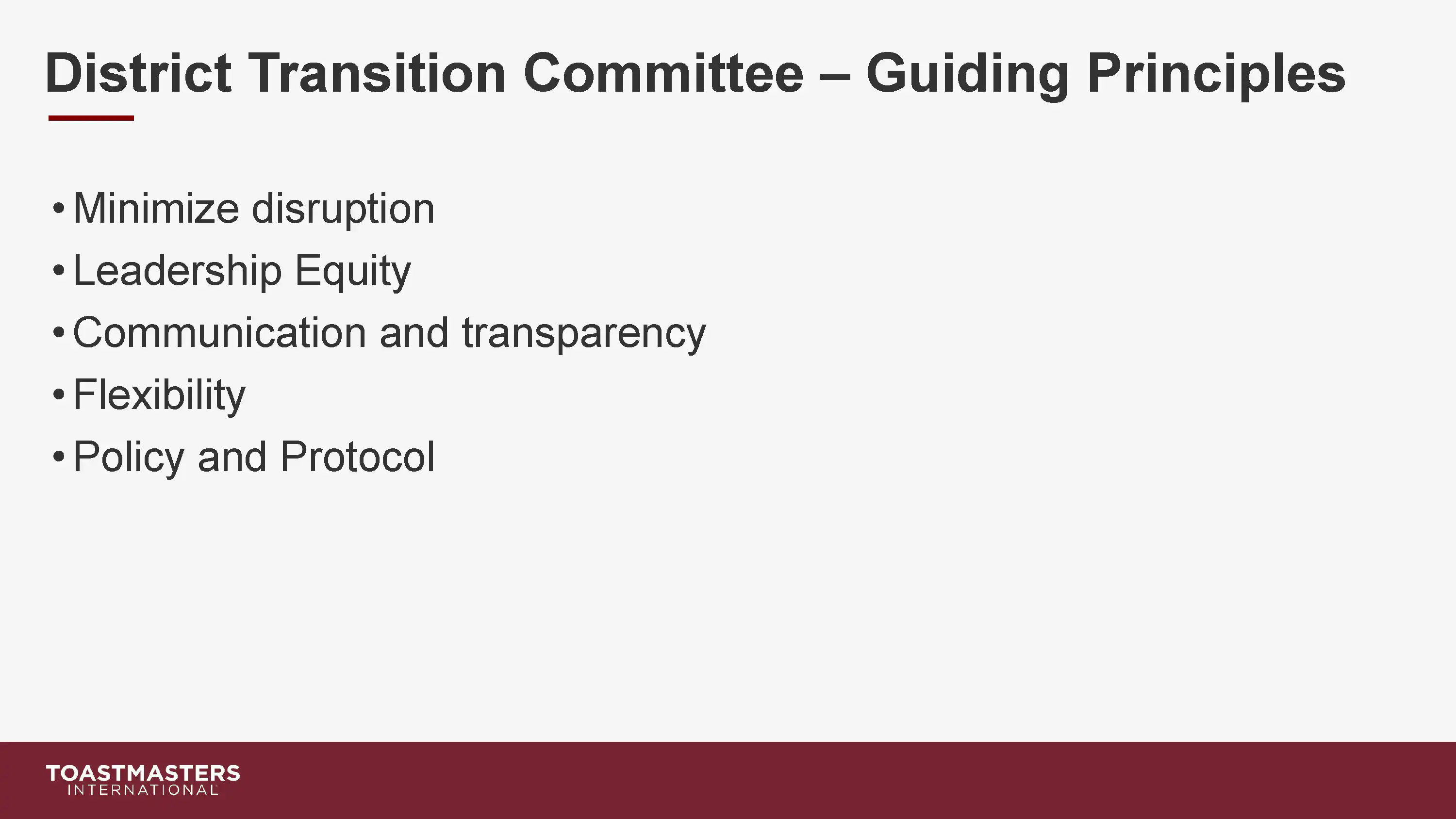 District Transition Town Hall