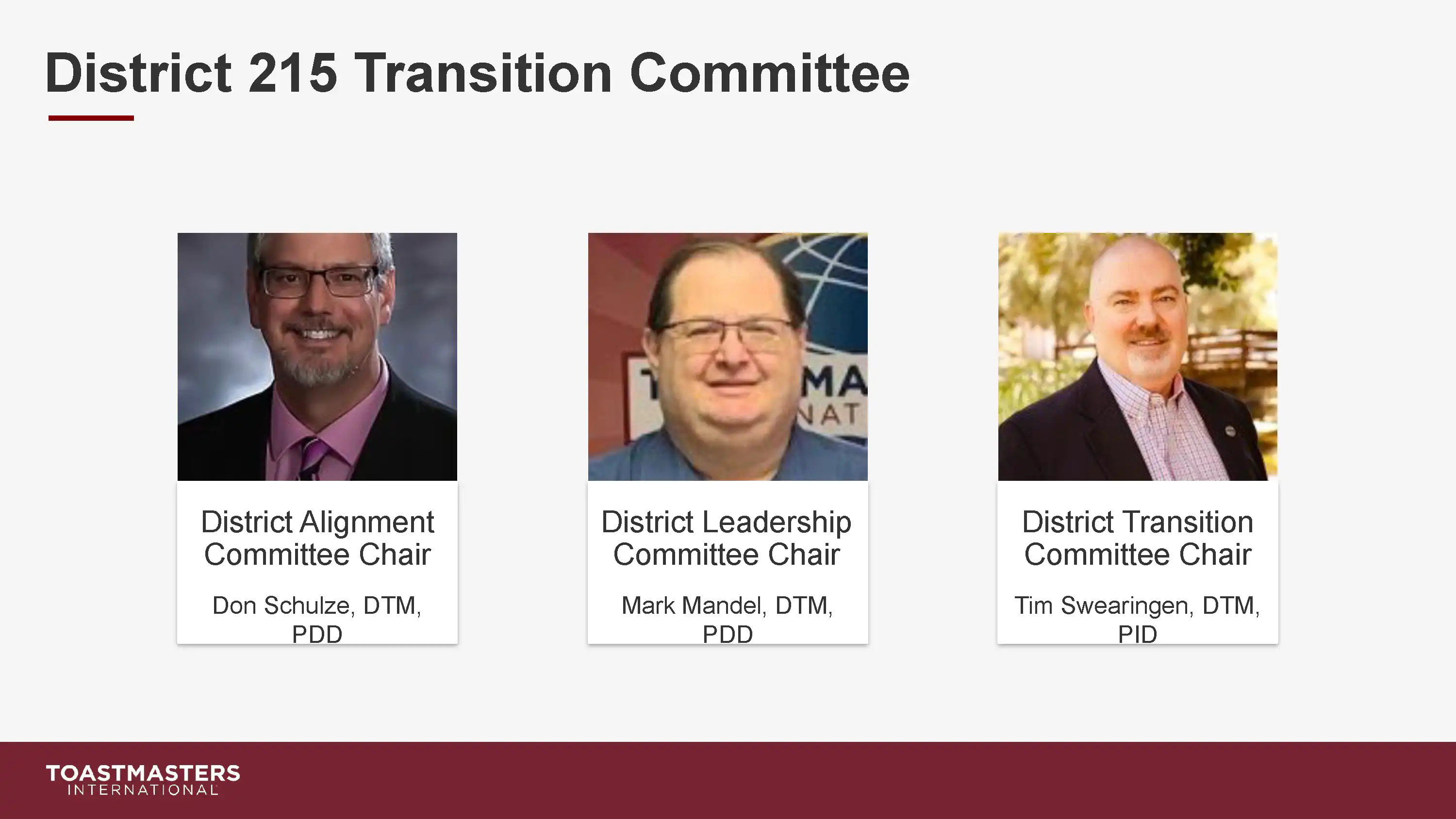 District Transition Town Hall