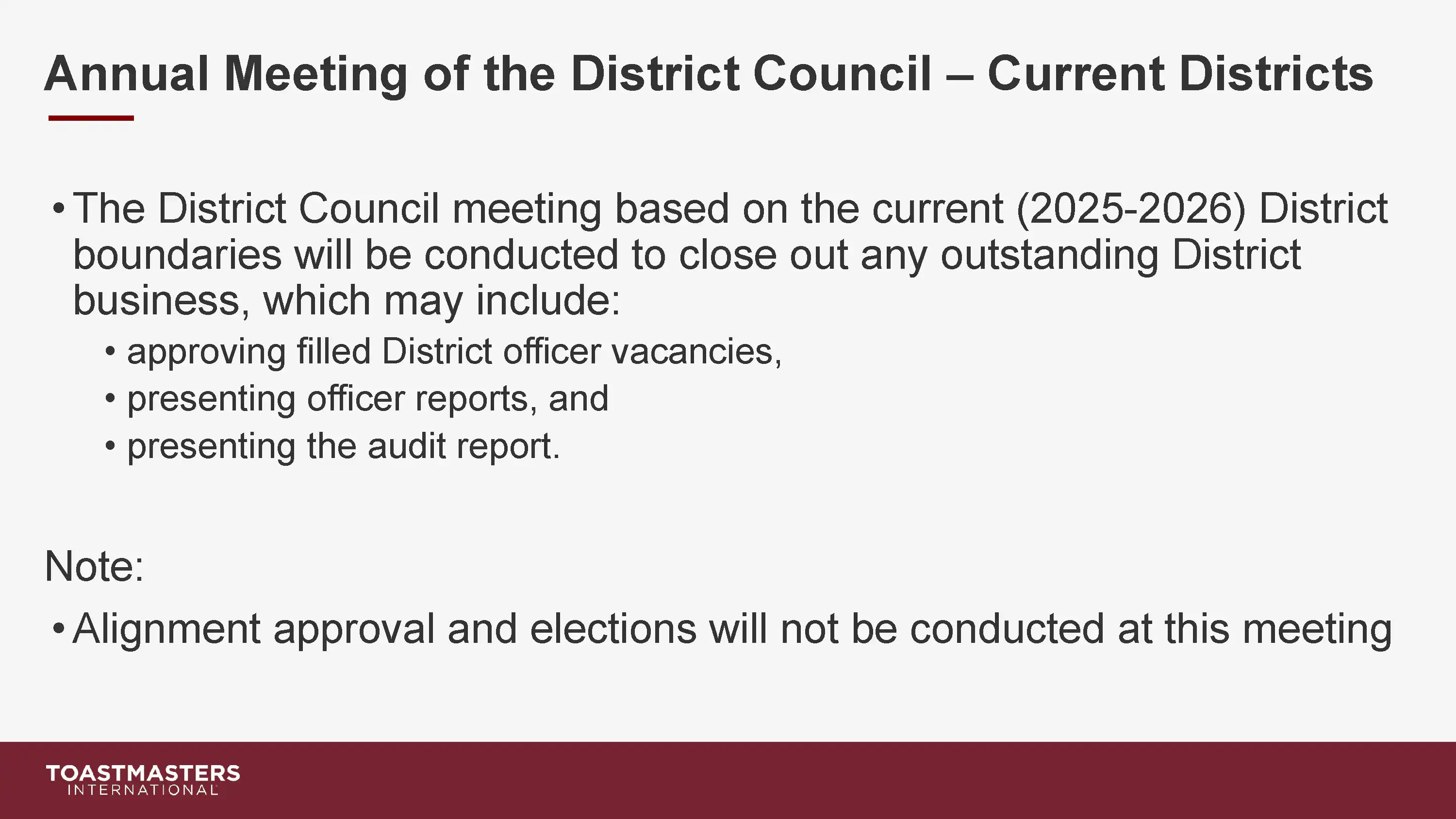 District Transition Town Hall